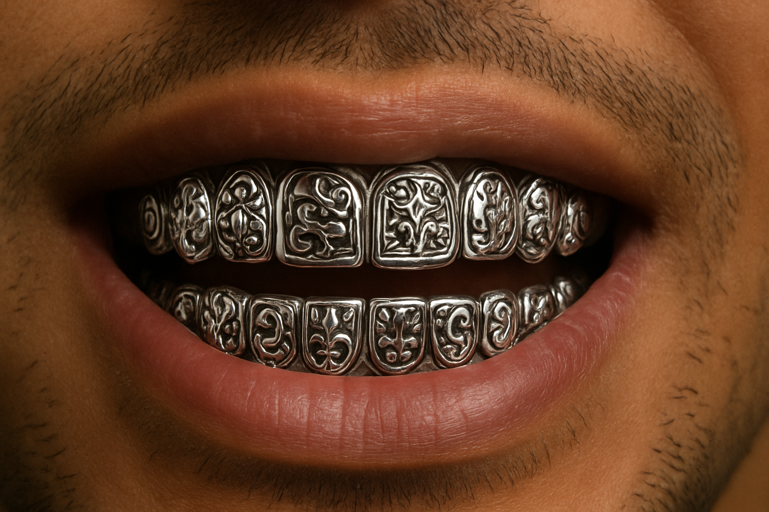Custom Silber Grillz